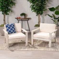 Santa Ana 2pk Acacia Club Accent Chairs Brushed Light Gray - Christopher Knight Home -Outdoor Furniture Store GUEST 009b45a5 5795 4a24 949e d00d92e15867