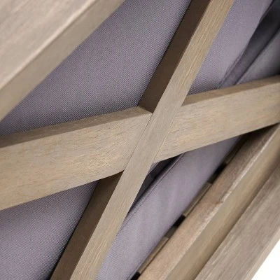 7pc Brava Acacia Patio Sectional Sofa Set With Fire Pit Gray - Christopher Knight Home 3 7pc Brava Acacia Patio Sectional Sofa Set With Fire Pit Gray - Christopher Knight Home