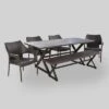 Isola 6pc Aluminum And Wicker Dining Set - Brown - Christopher Knight Home 2 Isola 6pc Aluminum And Wicker Dining Set - Brown - Christopher Knight Home -Outdoor Furniture Store GUEST 0205db7a c6b9 406d b184 dfef165eb3e9