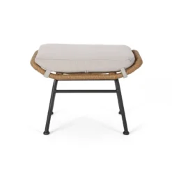 Set Of 2 Chalet Indoor Modern Boho Wicker Chat With Ottomans Light Brown/Beige/Black - Christopher Knight Home -Outdoor Furniture Store GUEST 020f8fdb 74c6 4fae a240 1fbb9c102560