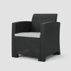 Daytona 4pc Faux Wicker Chat Set - Charcoal - Christopher Knight Home 8 Daytona 4pc Faux Wicker Chat Set - Charcoal - Christopher Knight Home -Outdoor Furniture Store GUEST 029fde53 f2da 4936 bead 1fc4a428e6ee