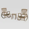 Sunview 3pc Acacia Wood Recliner Rocking Chair Set Gray - Christopher Knight Home 1 Sunview 3pc Acacia Wood Recliner Rocking Chair Set Gray - Christopher Knight Home -Outdoor Furniture Store GUEST 048511a0 7232 47d9 8f07 b5ea7053285e