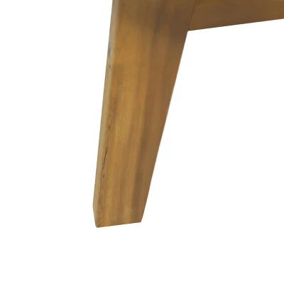 Solano Outdoor Wooden Loveseat With Cushions - White/Teak - Christopher Knight Home 8 Solano Outdoor Wooden Loveseat With Cushions - White/Teak - Christopher Knight Home - Image 6