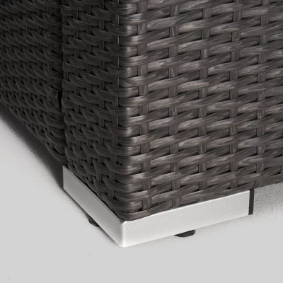 Santa Rosa 9pc Wicker Patio Sectional Sofa Set - Gray/Silver - Christopher Knight Home 6 Santa Rosa 9pc Wicker Patio Sectional Sofa Set - Gray/Silver - Christopher Knight Home - Image 4