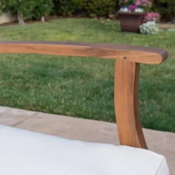 Perla 9pc Acacia Wood Patio Conversation Set - Teak/Cream - Christopher Knight Home -Outdoor Furniture Store GUEST 0aafa84c a024 4c67 b030 ae8963c0bb79