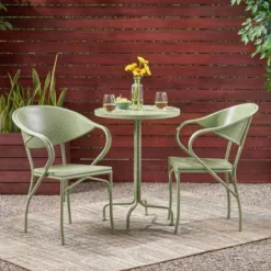 Palm Desert 3pc Iron Modern Bistro Set - Christopher Knight Home -Outdoor Furniture Store GUEST 0b041e16 7ecd 485a bc54 7d8e3e90721f