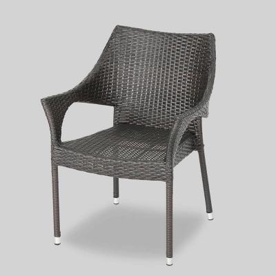 Grayson 7pc Aluminum And Wicker Dining Set - Brown - Christopher Knight Home 5 Grayson 7pc Aluminum And Wicker Dining Set - Brown - Christopher Knight Home - Image 3