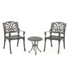 Lola 3pc Cast Aluminum Chat Set - Bronze - Christopher Knight Home -Outdoor Furniture Store GUEST 0c1d9740 dea1 4ce8 8d96 a14332c29c4b