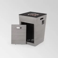 Langton Square 19.5" Light Weight Concrete Gas Fire Column Dark Gray - Christopher Knight Home 9 Langton Square 19.5" Light Weight Concrete Gas Fire Column Dark Gray - Christopher Knight Home -Outdoor Furniture Store GUEST 0cec6595 0002 4b7d bdd5 375bbca661ae