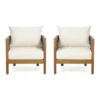 Burchett 2pk Outdoor Acacia Wood Club Chairs With Cushions - Teak/Brown/Beige - Christopher Knight Home -Outdoor Furniture Store GUEST 0d41f34c 97ae 4ff4 b4d4 7b03913dadea
