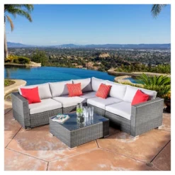 Santa Rosa 6pc Wicker Seating Sectional Set With Cushions - Christopher Knight Home 13 Santa Rosa 6pc Wicker Seating Sectional Set With Cushions - Christopher Knight Home -Outdoor Furniture Store GUEST 0e59bed4 d8b8 4dd4 8519 ef787509b954
