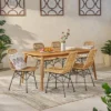 Sawtelle 7pc Outdoor 6 Seater Wicker Dining Set - Teak/Light Brown - Christopher Knight Home 1 Sawtelle 7pc Outdoor 6 Seater Wicker Dining Set - Teak/Light Brown - Christopher Knight Home -Outdoor Furniture Store GUEST 0ea06ad2 1b8b 4da9 bd41 b13db3626a67