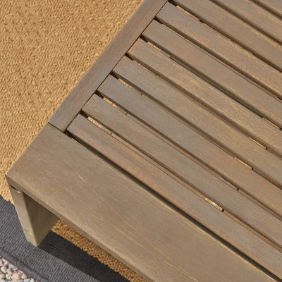 Grenada 2pc Acacia Wood Patio Chat Set - Gray/Dark Gray - Christopher Knight Home 7 Grenada 2pc Acacia Wood Patio Chat Set - Gray/Dark Gray - Christopher Knight Home - Image 5