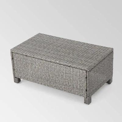 Puerta 8pc Wicker Chat Set - Black/Gray - Christopher Knight Home 5 Puerta 8pc Wicker Chat Set - Black/Gray - Christopher Knight Home - Image 3