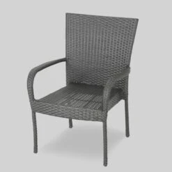 Avoca 5pc Acacia Wood And Wicker Dining Set - Gray - Christopher Knight Home -Outdoor Furniture Store GUEST 10fb9560 e34d 41fc aaa9 716da16f4f48