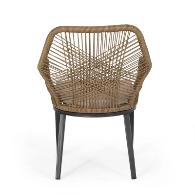 Russel 3pc Outdoor Wicker 2 Seater Chat Set - Light Brown/Beige - Christopher Knight Home 10 Russel 3pc Outdoor Wicker 2 Seater Chat Set - Light Brown/Beige - Christopher Knight Home - Image 8