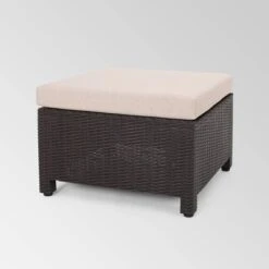 Waverly 5pc Faux Wicker Chat Set Dark Brown/Beige - Christopher Knight Home -Outdoor Furniture Store GUEST 123e9561 d6c1 40b0 9c78 e9f4e84b5262