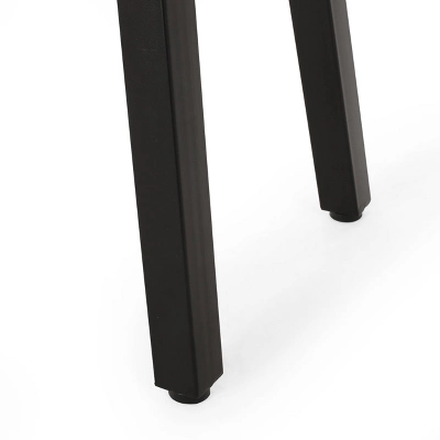 Pointe Outdoor Modern Industrial Aluminum Dining Bench - Gray/Matte Black - Christopher Knight Home 6 Pointe Outdoor Modern Industrial Aluminum Dining Bench - Gray/Matte Black - Christopher Knight Home - Image 4