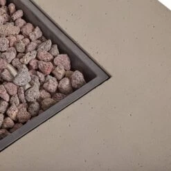 Perla 5pc Acacia Wood Sofa With Rectangular Fire Table - Teak/Cream/Light Gray - Christopher Knight Home -Outdoor Furniture Store GUEST 129d8364 cfa1 4a89 a179 27825d2c19ec