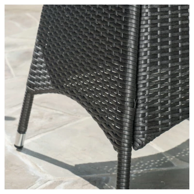 Georgina 3pc Wicker Patio Bistro Set With Cushions - Gray - Christopher Knight Home 4 Georgina 3pc Wicker Patio Bistro Set With Cushions - Gray - Christopher Knight Home - Image 2