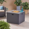 Aidan Outdoor Square Lightweight Concrete Gas Burning Fire Pit - Dark Gray - Christopher Knight Home -Outdoor Furniture Store GUEST 15b1662d 6815 441a 8d53 e7d2e3706799