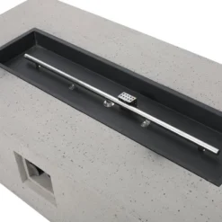 Cape Coral 5pc Aluminum And MGO Seating Set With Fire Table Khaki/Light Gray - Christopher Knight Home -Outdoor Furniture Store GUEST 173ee431 ee21 43e6 a981 6a30882eb599