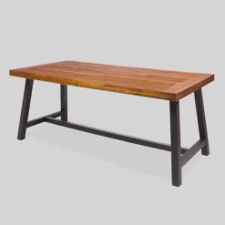 Carlisle Rectangular Acacia Wood Dining Table - Christopher Knight Home -Outdoor Furniture Store GUEST 177bce2d 40aa 449c a507 b6964ea358fe