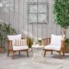 Phipps 3pc Acacia Wood Club Chair And Table Set - Teak/White - Christopher Knight Home 1 Phipps 3pc Acacia Wood Club Chair And Table Set - Teak/White - Christopher Knight Home -Outdoor Furniture Store GUEST 191cfb1c 356c 4925 bd64 11ad0ee339ba