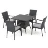 Campbell 5pc Wicker Patio Dining Set With Cushions - Gray - Christopher Knight Home -Outdoor Furniture Store GUEST 19443686 0cd3 4be0 a7c9 aa679ff44b6a