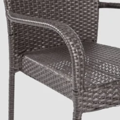 Jefferson 9pc Wood And Wicker Dining Set - Light Gray/Gray - Christopher Knight Home -Outdoor Furniture Store GUEST 194ee6cd 89a4 4bae a655 b2702d29c835