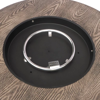 Senoia Outdoor Round Fire Pit With Tank Holder - Brown - Christopher Knight Home 14 Senoia Outdoor Round Fire Pit With Tank Holder - Brown - Christopher Knight Home - Image 12