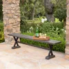 Chalmette Concrete And Steel Dining Bench - Brown - Christopher Knight Home -Outdoor Furniture Store GUEST 1e099781 4d03 4af3 a5d1 4aec56b2a991