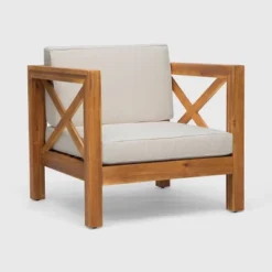 Brava Acacia Wood Club Chair - Christopher Knight Home -Outdoor Furniture Store GUEST 1fe266da d114 4dbb a601 e8133d439ffb