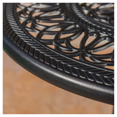 Santa Maria 3-piece Cast Aluminum Patio Bistro Bar Set - Copper - Christopher Knight Home 4 Santa Maria 3-piece Cast Aluminum Patio Bistro Bar Set - Copper - Christopher Knight Home - Image 2