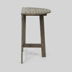 Westmount Half-Round Acacia Patio Bistro Table Gray - Christopher Knight Home -Outdoor Furniture Store GUEST 20d724e2 ef34 4d59 95ed a3ae10d87903