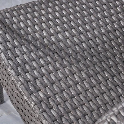 Sanders 3pc Acacia Wood & Wicker Bistro Set - Gray - Christopher Knight Home 6 Sanders 3pc Acacia Wood & Wicker Bistro Set - Gray - Christopher Knight Home - Image 4