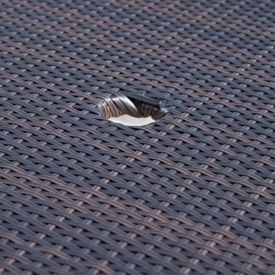 Riad Round Wicker Outdoor Patio Foldable Dining Table - Brown - Christopher Knight Home 4 Riad Round Wicker Outdoor Patio Foldable Dining Table - Brown - Christopher Knight Home - Image 2