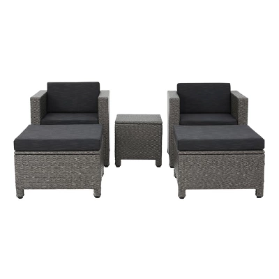 Puerta 17pc Wicker Patio Set - Dark Gray - Christopher Knight Home 3 Puerta 17pc Wicker Patio Set - Dark Gray - Christopher Knight Home