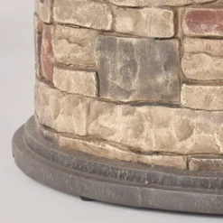 Everglade 6pc Acacia Wood Club Chairs And Fire Pit Set Teak/White/Stone - Christopher Knight Home -Outdoor Furniture Store GUEST 23f41297 7867 4cf4 a025 63b042c9fd44