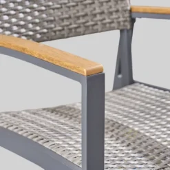 Luton 2pk Wicker & Aluminum Patio Dining Chair - Gray - Christopher Knight Home -Outdoor Furniture Store GUEST 25f6cae6 fa62 4b2f a960 420f4eb4f526