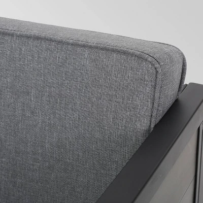 Jax 2pc Faux Wood Loveseat Set - Gray - Christopher Knight Home 4 Jax 2pc Faux Wood Loveseat Set - Gray - Christopher Knight Home - Image 2