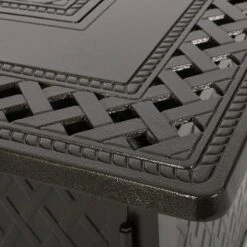 Amherst Square 32.25" Aluminum Gas Fire Pit - Hammered Bronze - Christopher Knight Home -Outdoor Furniture Store GUEST 269cdea5 410b 489e 8de6 e8777228734f