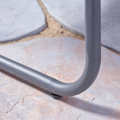 Milan 2pk Steel Club Chairs - Gray/White - Christopher Knight Home 4 Milan 2pk Steel Club Chairs - Gray/White - Christopher Knight Home - Image 2