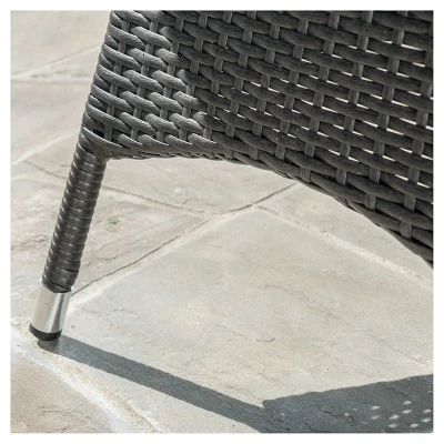 Campbell 5pc Wicker Patio Dining Set With Cushions - Gray - Christopher Knight Home 4 Campbell 5pc Wicker Patio Dining Set With Cushions - Gray - Christopher Knight Home - Image 2