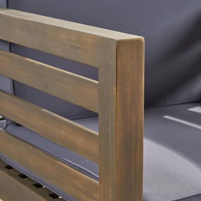 Oana 5pc Acacia Sectional Sofa Seating Set - Christopher Knight Home 5 Oana 5pc Acacia Sectional Sofa Seating Set - Christopher Knight Home - Image 3