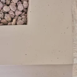 Aidan Square 31" Lightweight Concrete Gas Fire Pit - Light Gray - Christopher Knight Home -Outdoor Furniture Store GUEST 2a5c8a7f 009d 40bd 801a 17f7f3d08dbc