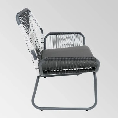 Milan 2pk Steel Club Chairs - Gray/White - Christopher Knight Home 8 Milan 2pk Steel Club Chairs - Gray/White - Christopher Knight Home - Image 6