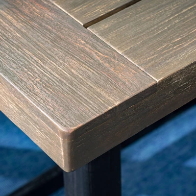 Raphael Rectangle Acacia Wood Dining Table - Gray - Christopher Knight Home 4 Raphael Rectangle Acacia Wood Dining Table - Gray - Christopher Knight Home - Image 2