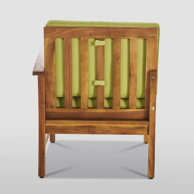 9pc Perla Acacia Wood Patio Conversation Set - Teak - Christopher Knight Home 6 9pc Perla Acacia Wood Patio Conversation Set - Teak - Christopher Knight Home - Image 4
