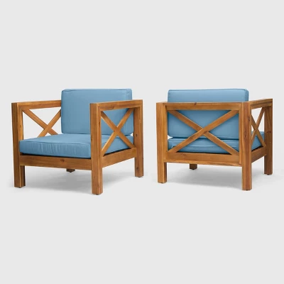 Brava 2pk Acacia Wood Club Chairs - Christopher Knight Home 7 Brava 2pk Acacia Wood Club Chairs - Christopher Knight Home - Image 5